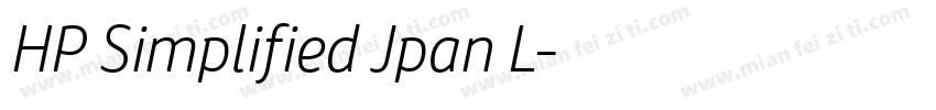 HP Simplified Jpan L字体转换